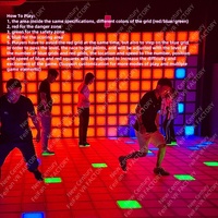 Grilles de pixels à LED Lumière de piste de danse Enfants Activer les jeux Interactive Disco RGB Équipement d'éclairage de scène Active Game Team Building