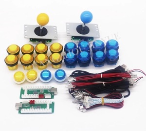 Pc Arcade Kit Joystick Usb 2 Spelers Arcade Verlichte Drukknop Kit Met Nul Vertraging Usb <span class=keywords><strong>Encoder</strong></span> Naar Pc Arcade 4/8way 5pin - Product Image 1