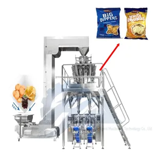 Yeni tip bisküvi muz cips gevrek şeker patlamış mısır dikey plastik Film granül otomatik patates cipsi paketleme makinesi