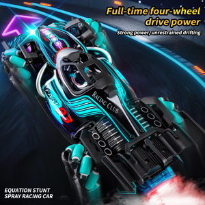 Voiture télécommandée pour enfants, <span class=keywords><strong>Formule</strong></span> FI, avec fonction de pulvérisation, cascade, télécommande, double commande, quatre roues motrices, jouet de course à la dérive - Product Image 5