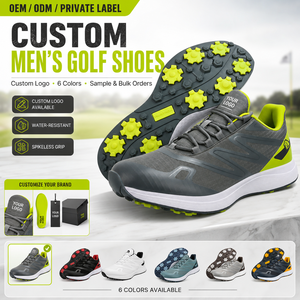 Chaussures <span class=keywords><strong>de</strong></span> <span class=keywords><strong>golf</strong></span> imperméables pour hommes avec logo personnalisé, légères, respirantes, antidérapantes, chaussures <span class=keywords><strong>de</strong></span> <span class=keywords><strong>golf</strong></span> pour hommes OEM - Product Image 1