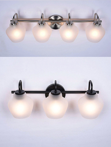 Appliques murales modernes à intensité variable 2700K pour éclairage intérieur, avec construction en métal et verre, commande par interrupteur, design élégant - Product Image 1