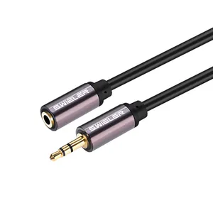 3.5毫米公母适配器AUX立体声音频电缆锌合金无损低噪声OFC裸铜耳机扬声器电脑5m