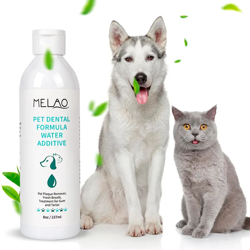 OEM Custom Private Label Pet Dental Care Treatment Formula additivo per l'acqua per cani deodorante Shampoo animali domestici prodotti per l'igiene orale