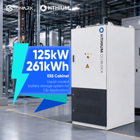 Armoire BESS Lithium-ion intelligente 125 kW 261 kWh à refroidissement liquide, efficacité 98,5 % pour centre de données, UPS et alimentation de charge de base industrielle