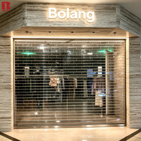 Porte à enroulement en cristal PC Bolang, robuste, de qualité commerciale, résistante aux chocs, pour la sécurité des entrées de supermarchés et de salles d'exposition