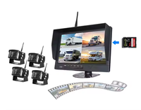 Système de caméra DVR sans fil pour camion de 10 pouces, 2,4 G longue portée pour les grands véhicules avec caméras métalliques étanches, aide au stationnement
