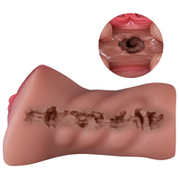 Männlicher Masturbator aus TPE mit realistischer Vulva und Po, wasserdicht, mit echtem Berührungsgefühl, Sex-Aircraft-Cup, Masturbationshilfe