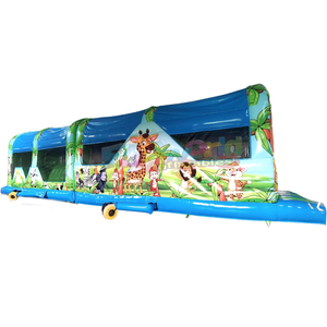 Large party parcours d'obstacles gonflable <b>inflatable</b> jungle bouncy castle obstacle course for adults - Product Image 4
