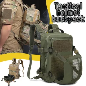 Sac à dos tactique pour <span class=keywords><strong>casque</strong></span>, sac à dos multifonction MOLLE avec porte-<span class=keywords><strong>casque</strong></span> amovible, sac à dos EDC résistant à l'eau pour activités de plein air - Product Image 1