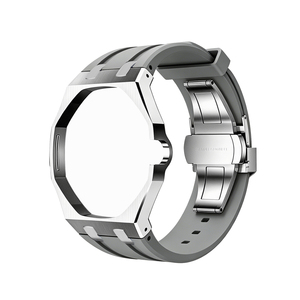 Boîtier et bracelet en acier inoxydable de luxe Lionorm pour la conversion de montre de poche <span class=keywords><strong>Swatch</strong></span> Royal Pop, kit de modification Savonnette avec couronne à 3 heures - Product Image 6