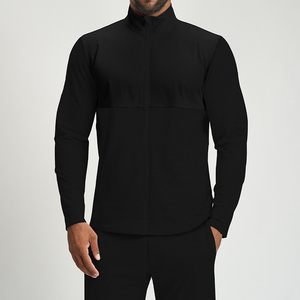 Veste de sport pour homme PASUXI, blocs de couleur, coupe ajustée, manches longues, tenue de yoga, entraînement, survêtement respirant, vêtements de sport de plein air, fitness - Product Image 5