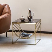 Table basse d'angle carrée en marbre naturel, style nordique moderne, avec dessus, meubles, décor de salon