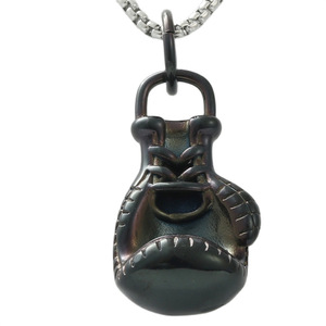 Collier pendentif gant de boxe en acier inoxydable pour homme, style rétro punk, bijou cadeau 120137 - Product Image 2