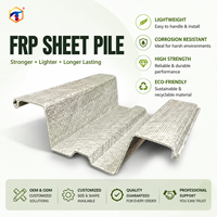 Panneau de palissade en PRF (Plastic Reinforced Fibre) pultrudé pour mur de soutènement marin, durable, léger, en fibre de verre et vinyle, avec service de découpe