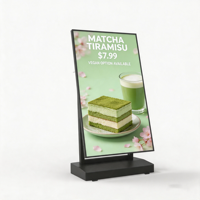 Pantalla Digital Móvil Semi-Exterior de 43 y 49 Pulgadas para Publicidad, con Ruedas, Batería Recargable, Personalizable OEM, Venta al Por Mayor