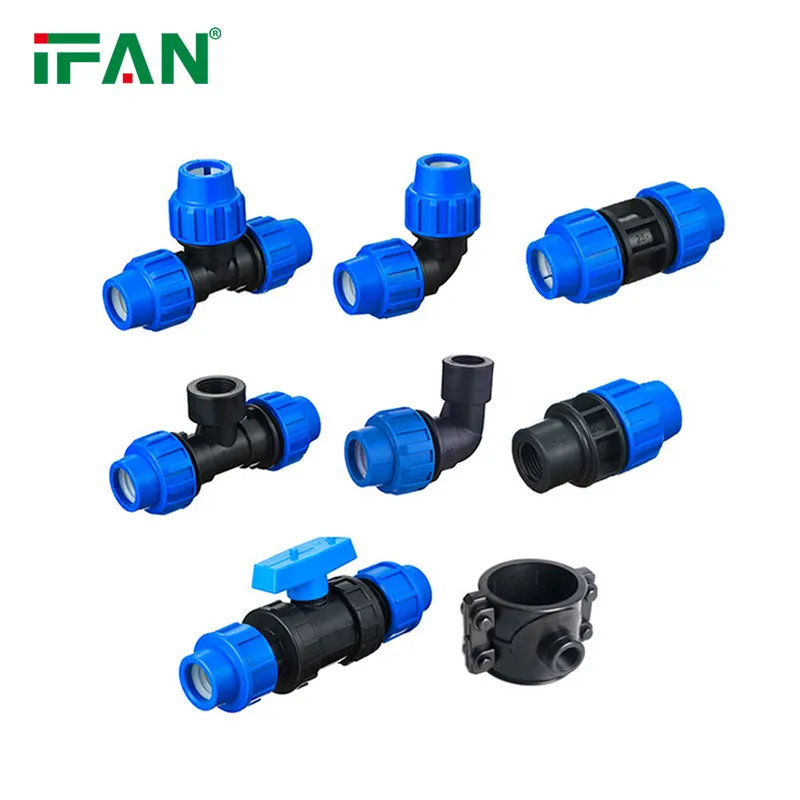 IFAN produttore raccordi idraulici in polietilene raccordi in HDPE per tubi di irrigazione a gomito da 16 mm