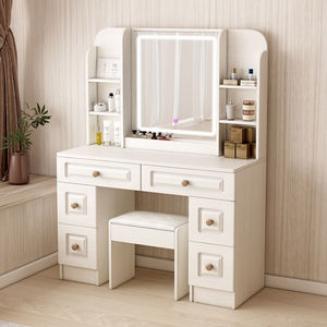 Tocador de dormitorio simple moderno con LED Mesa de maquillaje de apartamento pequeño Mesas de vestir - Product Image 3