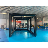 Cage de simulateur de golf gonflable personnalisée, tente de simulateur de golf intérieure et extérieure avec écran de projection pour l'entraînement au golf