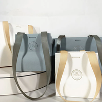 Highend tas hadiah tas tangan toko pakaian tas kertas kulit tas kemasan hadiah kustom dengan logo