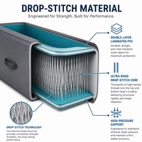 Bain froid gonflable Drop Stitch, bain de glace isolé portable en PVC carré pour récupération des athlètes, spa hors sol pour salle de sport