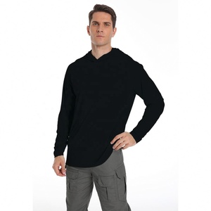 %100 Polyester Yüksek Performanslı Balıkçı Kapüşonlu Üst ve Hızlı Kuruyan Gömlek Nefes Alabilen Güneş Korumalı Özel Kumaş Isı Transferi ile - Product Image 5