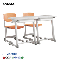 Muebles Escolares Modernos, Conjunto de Silla y Escritorio para Estudiantes con Altura Ajustable, Muebles para Aula Infantil, Conjunto de Mesa y Silla Escolar