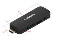 Sumavision 4GB+16GB WiFi5 Quad Core 4K HDR/H265 Android 9.0 OTT Micro Android TV Stick y Box con Control Remoto por Voz BT