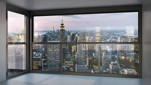 Jendela pengangkat elektrik kaca aluminium perumahan pengendali jarak jauh otomatis jendela geser vertikal - Product Image 4