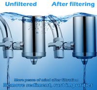 Filter air keran 2 buah, kartrid Filter karbon aktif, kartrid Filter keran menghilangkan sedimen air, karat, kotoran