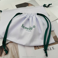 Tas Serut Katun Model Horizontal untuk Kemasan Dompet dan Tas, Aksesoris Rambut, Tas Penyimpanan Katun
