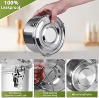 Boîte à lunch en acier inoxydable 304, contenants étanches avec couvercles pour collations, enfants, kimchi, soupe, salade, bol pour camping, pique-nique