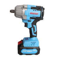Kit de clé à chocs sans fil FIXTEC 20V Brushless 800Nm 1/2 pouce avec batterie 4.0Ah, chargeur rapide, 3 douilles et mallette de transport – Vente en gros