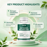 Capsules de soutien au métabolisme des œstrogènes OEM 200 mg Diindolylméthane 60 unités Complément alimentaire
