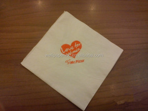 Servilletas blancas y marrones con logotipo impreso personalizado Servilletas de papel tisú 33x33cm Servilletas de cóctel de papel de 2 capas PARA CENA Cumpleaños Boda - Product Image 4