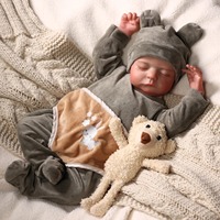 Boneka Bayi Reborn 18 Inci, Mirip Asli, Bahan Vinyl Lembut, Boneka Bayi Baru Lahir Realistis, Mainan untuk Anak, Hadiah, Grosir, Custom