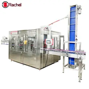 Plc Programme Control Lemon Juice Tea Rotary Rinsing Seal Production Line For Best Quality