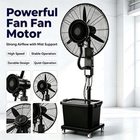 Ventilateur industriel à pulvérisation d'eau, humidificateur à brume, usage commercial, puissant, ventilateur électrique sur pied pour extérieur