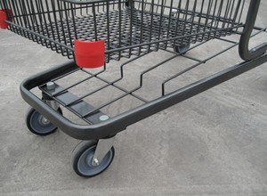 Chariot à Deux Niveaux de Grande Taille pour Supermarché Canadien, Chariot de Courses à <span class=keywords><strong>Double</strong></span> Panier - Product Image 5