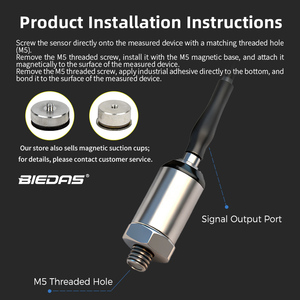 <span class=keywords><strong>Capteur</strong></span> d'accélération industrielle longue portée à structure de cisaillement soudée au laser IEPE BIEDAS BYDED2000KT - Product Image 2
