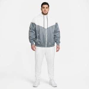 Men <b>Canvas</b> Windbreaker Jacket Stand Collar Front Stylish Versatile Lightweight Waterproof Comfortable Durable High Street Style - Product Image 1