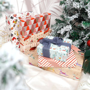 Wholesale 80g <b>Christmas</b> Coated Paper Tissue 43*300cm Gift Luxury Custom Packaging Wrapping Paper Roll - Product Image 5