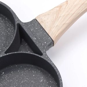 Sartén para tortillas de 4 agujeros, olla para freír, gruesa, antiadherente, para huevos, tortitas, bistec, sartenes para cocinar, pan de Hamburgo, fabricante de desayuno, utensilios de cocina de inducción - Product Image 5