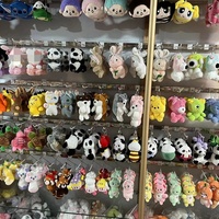 Vente en gros usine de mini jouets en peluche, porte-clés lapin en peluche, animaux en peluche de 4 pouces (10-15 cm), jouets en peluche anime pour machine à griffes