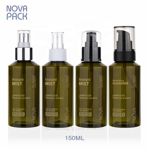 Màu Xanh Lá Cây Pet Nhựa Cơ Thể Lotion Chai 100Ml 150Ml 300Ml Slant Vai Vàng Sữa Rửa Mặt Bơm Cho Tóc Huyết Thanh Dầu Gội Đầu-Chai Nhựa - Product Image 6