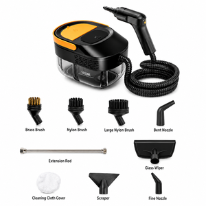 เครื่องทำความสะอาดไอน้ำแบบพกพา OEM ODM ทนความร้อนสูง 1500W ชาร์จผ่าน USB/ไฟฟ้า แรงดัน 3 บาร์ ปรับได้ ถังน้ำ 1600 มล. ร้อนเร็วภายใน 15 วินาที ใช้ได้กับรถยนต์ บ้าน และห้องครัว - Product Image 3