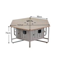 Bureaux et chaises individuels pour étudiants, avec écran LCD escamotable et sécurisé intégré, design moderne pour l'école