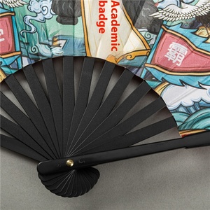 Éventail pliant en soie de 8 pouces, style chinois, double face, nouveau design tendance, en tissu de soie <span class=keywords><strong>ancienne</strong></span>, imperméable, pour célébrités d'Internet - Product Image 4