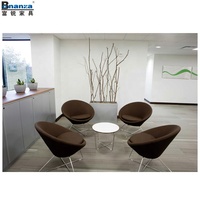 Stof Vintage Eigentijdse Stijl Zwart Bad Stoel Lounge Stoelen Met Chrome Benen