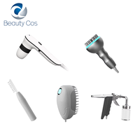 Appareil professionnel portable 5 en 1 haute fréquence pour la repousse des cheveux, le nettoyage du cuir chevelu, l'analyse capillaire, le spa du cuir chevelu et l'analyse de la peau F
